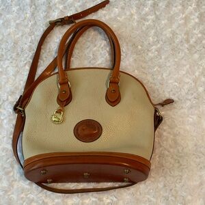 Cream and Tan Dooney and Bourke Handbag.